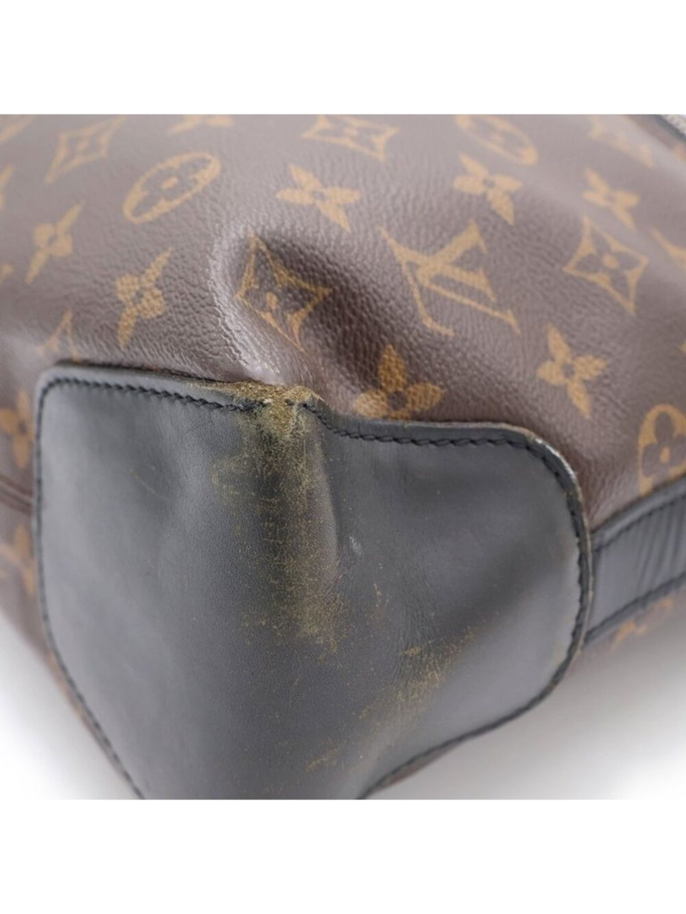 Louis Vuitton Macassar Torres Shoulder Bag Brown Black Leather Silver - Picture 5 of 8